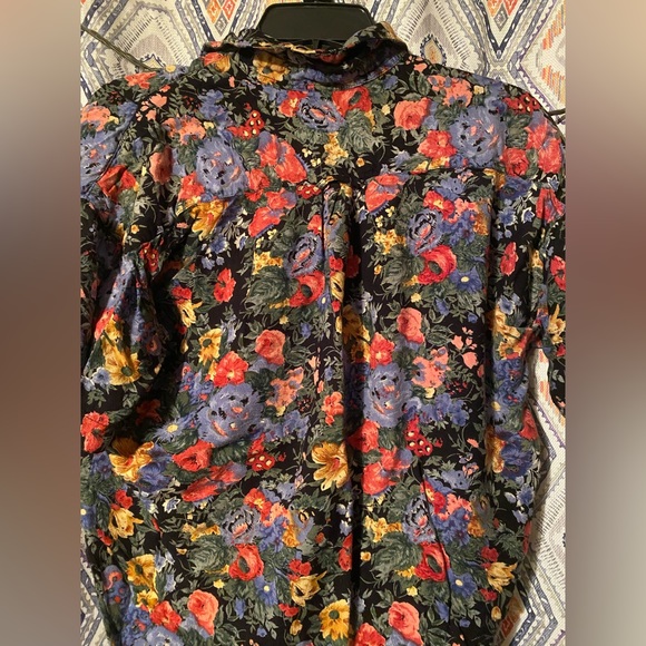 floral collared button up - Picture 6 of 7